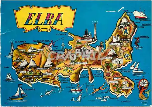 Cartes postales moderne Isola d'elba ile d'elbe