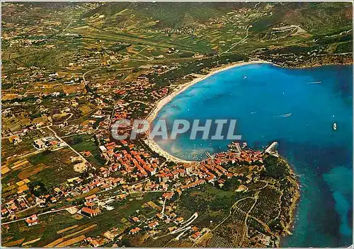 Moderne Karte Isola d'elba marina di campo vue aerienne