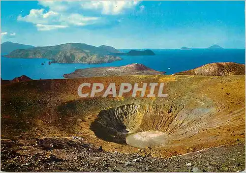 Cartes postales moderne Isola di vulcano (italy) le cratere etein lipari panarea et stromboli