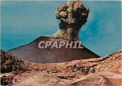 Moderne Karte Etna eruption le cratere nord est vue du centre
