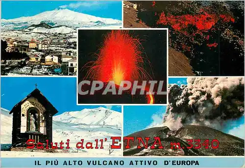 Cartes postales moderne Etna vista da nicoloso eruzione