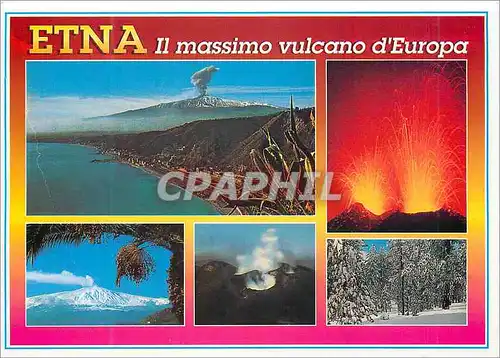 Moderne Karte Etna il massimo vulcano d'europa Sicilia