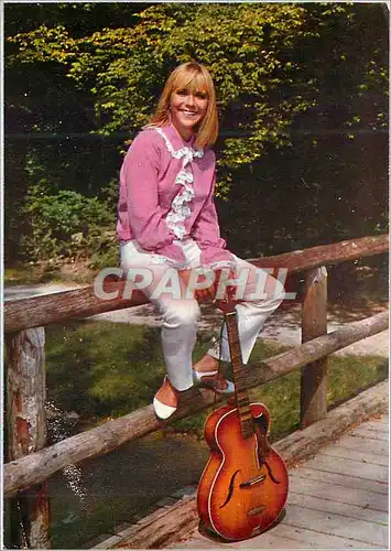 Moderne Karte Chanteuse Guitare Italie