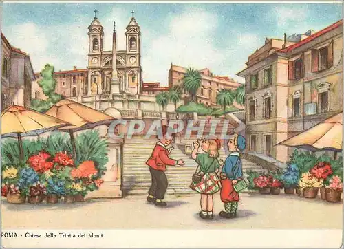 Cartes postales moderne Roma chiesa della trinita dei monti Enfants