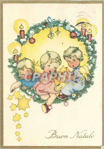 Cartes postales moderne Buon natale Anges