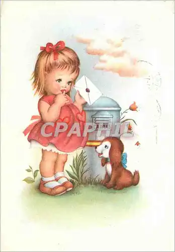 Cartes postales moderne Enfant Chien