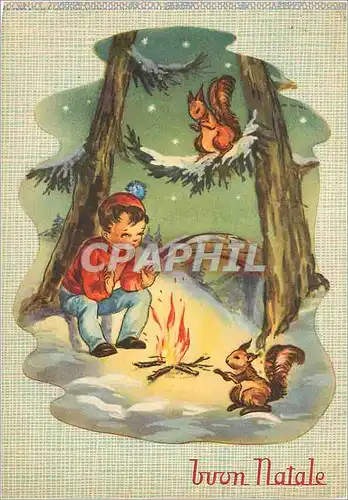 Cartes postales moderne Buon natale Ecureuil