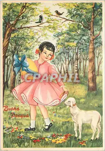 Cartes postales moderne Femme Agneau