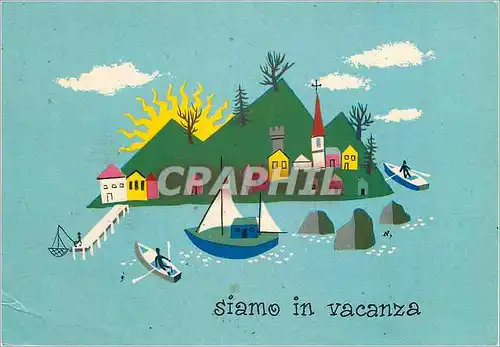 Moderne Karte Siamo in vacanza
