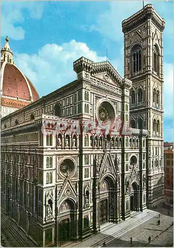 Cartes postales moderne Firenze cattedrale facade et cammanile