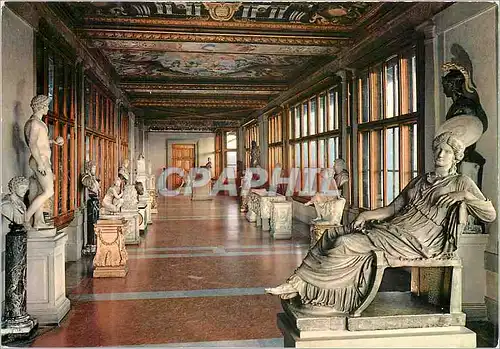 Cartes postales moderne Firenze galerie des uffizi il couloir