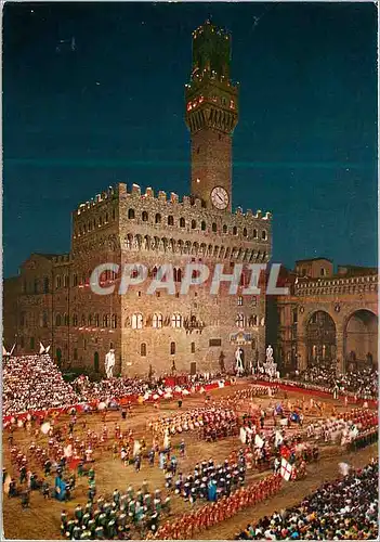 Cartes postales moderne Firenze place de la signoria jeu du caicio an costume