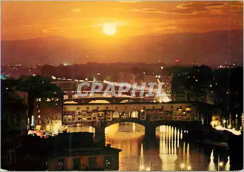 Cartes postales moderne Firenze il ponte vecchio al tramonto