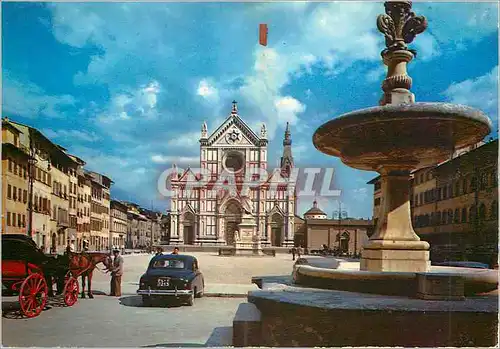 Cartes postales moderne Firenze place et eglise de la sainte croix