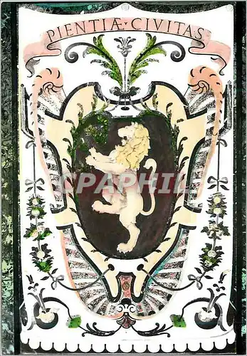 Cartes postales moderne Firenze cappelle medicee stemma citta di pienza (mosaico ftorentino) Lion