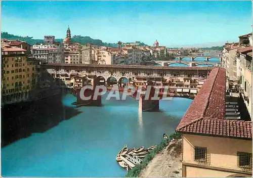 Moderne Karte Firenze vue des ponts