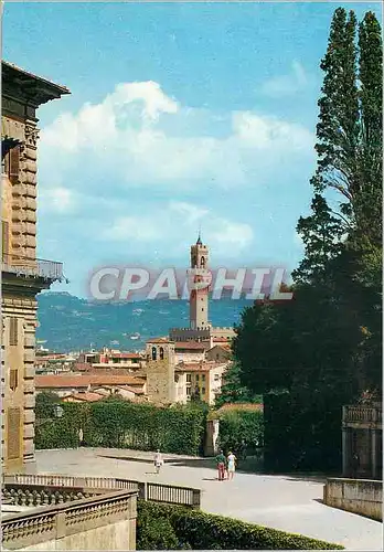 Cartes postales moderne Firenze palais vecchio vue du jardin de boboli