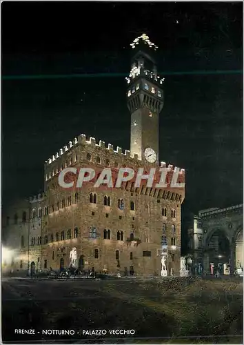 Cartes postales moderne Firenze nocturne le vieux palais