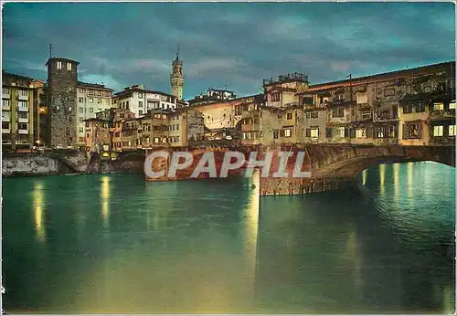 Cartes postales moderne Firenze Le vieux pont (nocturne)