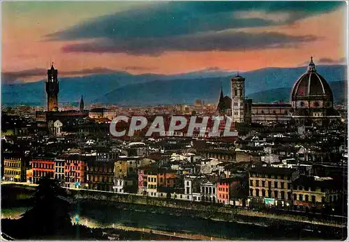 Cartes postales moderne Firenze vue generale de nuit