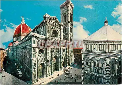 Cartes postales moderne Firenze cathedrale baptistere et campanile