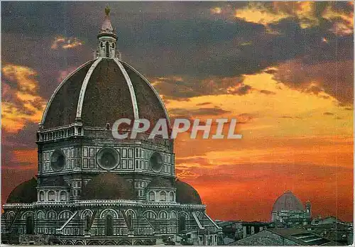 Cartes postales moderne Firenze le dome du brunelleschi (coucher du soleil)