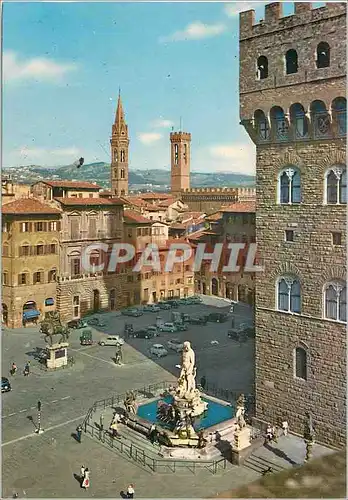 Cartes postales moderne Firenze place de la seigneurie (detail)