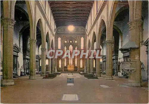 Cartes postales moderne Firenze basilique de st croce l'interieur