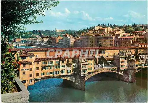 Cartes postales moderne Firenze pont vecchio et cilline de st miniato