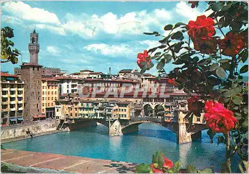 Moderne Karte Firenze vue du ponte vecchio et de la tour de arnolfo