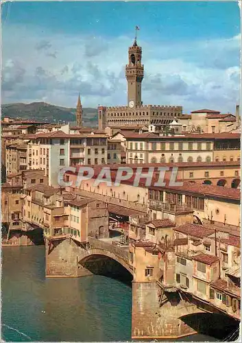 Cartes postales moderne Firenze le pont vieux et la tout du palais seigneurie