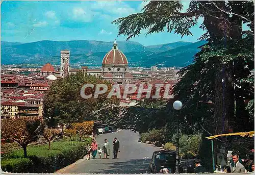 Moderne Karte Firenze panorama vu de allee des collines