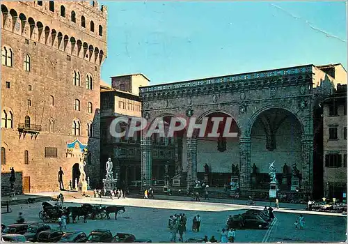 Cartes postales moderne Firenze place signoria et loge d'orcagna