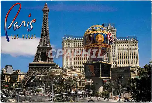 Cartes postales moderne Las vegas paris Tour Eiffel Ballon Dirigeable