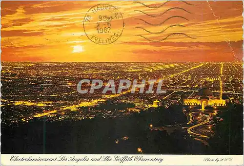 Moderne Karte Los angeles sunset over exciting Los angeles
