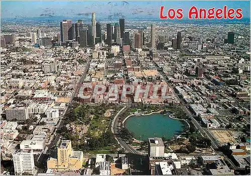 Cartes postales moderne Los angeles california downtown city building form an impressive skyline above the sprawling cit