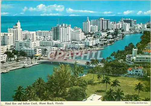 Cartes postales moderne Hotel row and indian creek Miami beach florida