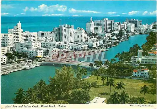 Moderne Karte Hotel row and indian creek Miami beach florida