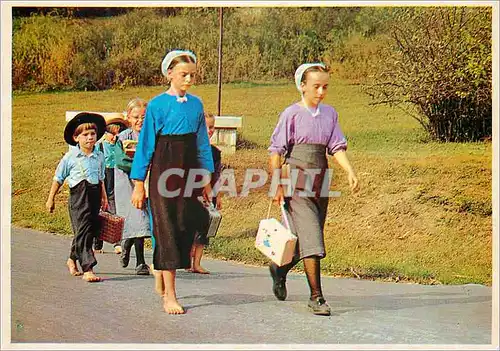 Cartes postales moderne Amish country amish children (some in their bare fee)