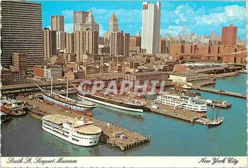 Cartes postales moderne New york city south St Seaport museum Bateaux