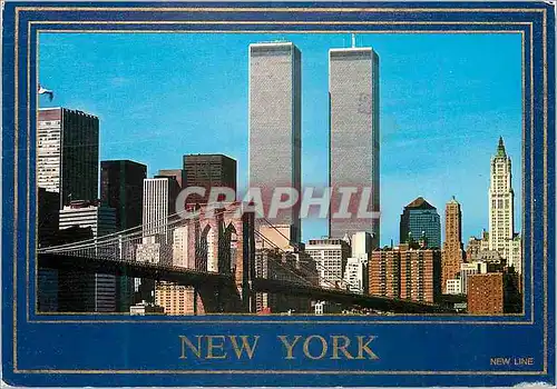 Cartes postales moderne New york east river with brooklyn bridges