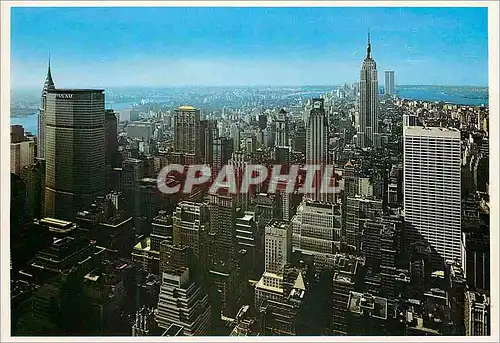 Moderne Karte Panorama of the new york skyline the 59 story pan am building partly obscures the chrysler build