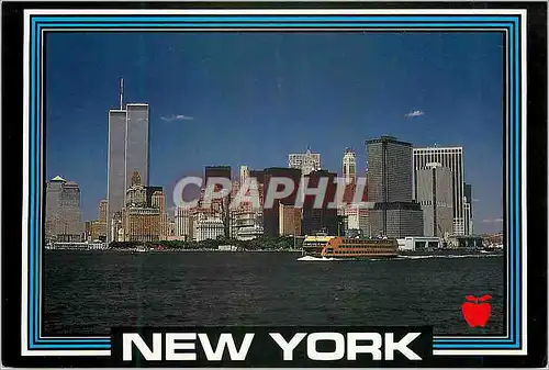 Cartes postales moderne New york lower manhattan harbor and the famous staten island ferry