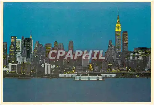 Cartes postales moderne New york midtown at night grom new jersey