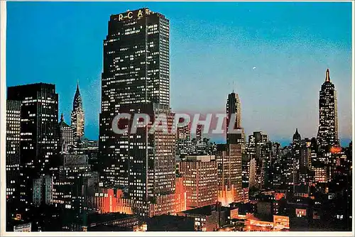 Moderne Karte New york city midtown manhattan at night