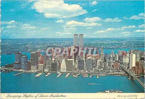 Cartes postales moderne New york sweeping skyline of lower manhattan
