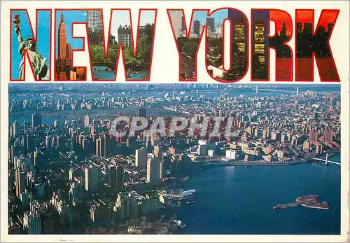 Cartes postales moderne New York Panoramic aerial view Manhattan