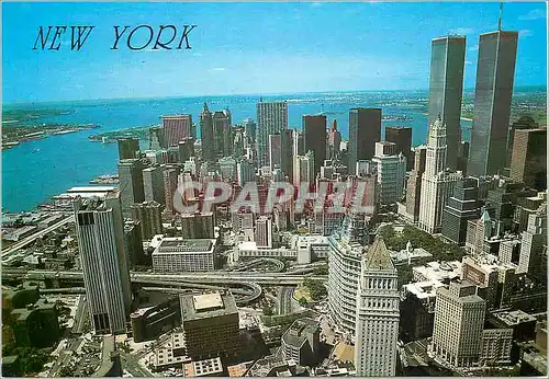 Cartes postales moderne New York Aerial view of lower Manhattan
