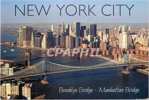 Cartes postales moderne New York Brooklyn Bridge Manhattan Bridge