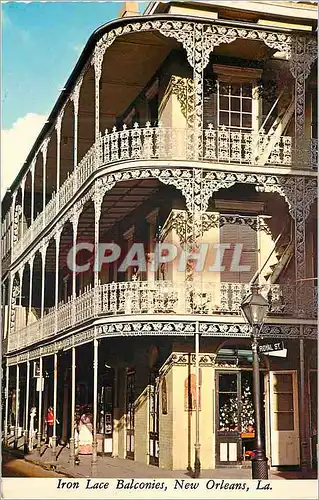 Moderne Karte New Orleans Iron Lace Balconies